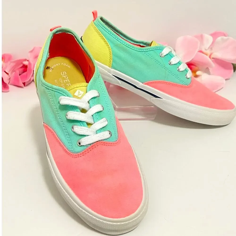 Sperry Top-Sider Pier Wave CVO Jr Colorblock Sneakers Kids Size 4.5